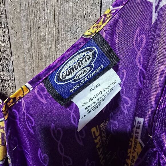 Concept Sport Vintage Y2K Purple Los Angeles Lakers Basketball Satin Slip Dress - Picture 3 of 3